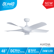 ALPHA Alkova - AXIS LED DC Motor Ceiling Fan with 5 Blades (8 Speed Remote) [Exclude Installation]