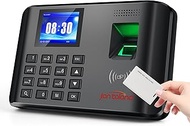 A5 Time Clock-Time Clocks for Employees Small Business-Fingerprint, RFID and PIN Biometric Time Cloc