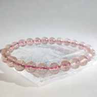 【訂製品】白水體 草莓晶 俄羅斯 6-10mm 士多啤梨晶 手串 天然