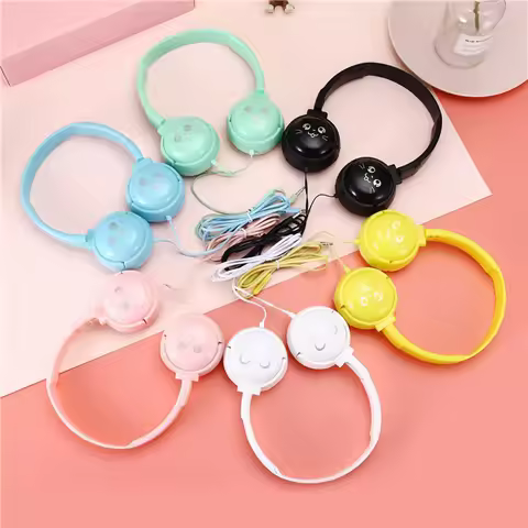 3.5mm Wired Over-ear Headphones Portable Music Earphones for Kids MP4 MP3 Smartphones Laptop Over-ea