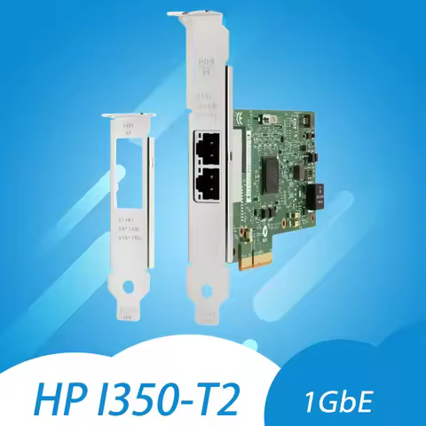 HP NC360T 1Gb Network Card I350-T2 with Intel Ethernet Server Gigabit LAN Adapter I350T2V2BLK Chip D