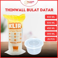 Thinwall Round Mangkok Datar Plastik Bulat Anti Panas Microwave Bowl