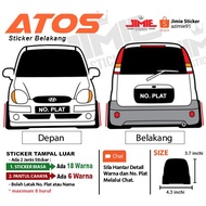 Sticker Kereta, Hyundai Atos, 1pcs, Boleh Tukar Warna dan No. Plat
