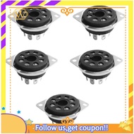 【W】Long-Lasting Use 5pcs 8Pin Vacuum Tube Socket Octal for KT66 for KT88 6SL7 6SN7 6V6 5AR4/GZ34 Qua