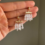 Drapery Faux-Pearl Studs (珍珠耳环）