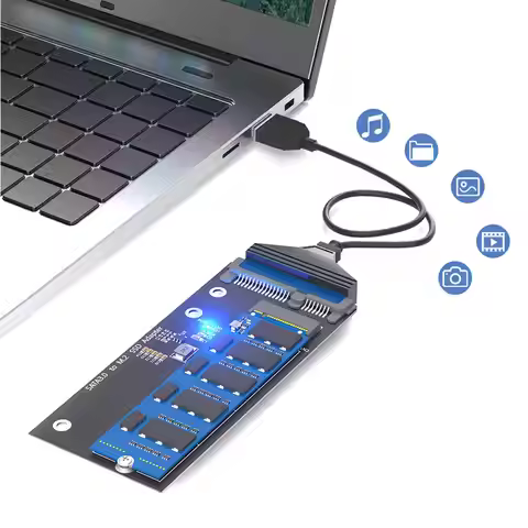 M2 SATA Adapter M2 to SATA Adapter M.2 to SATA Converter 2.5" SATA3.0 6Gbps Riser Board B Key Suppor
