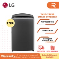 LG 17kg Smart inverter Top Load Washing Machine with Intelligent Fabric Care TV2517SV3B