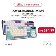 RK Royal Kludge RK S98 98 Key Tri-Mode RGB Wired Bluetooth 2.4G Wireless 3 Modes With TFT Screen