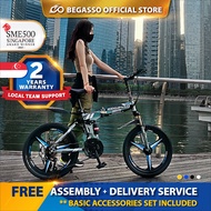 [🇸🇬 OFFICIAL STORE] BEGASSO MINI 20in Multi-speed System Foldable Mountain Bike with Anti-rust Magnesium Alloy 3-Blade Wheels