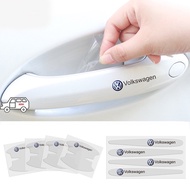 For Volkswagen 8Pcs Transparent Anti-Scratch Car Door Handle Protection Sticker For VW Polo Golf Mk4