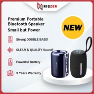 NiqZen [Double Subwoofer] SOLID SOUND Portable Mini Bluetooth Speaker + Subwoofer 12 hours built in 