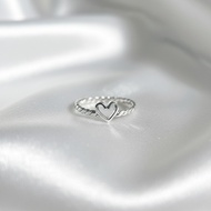 Cincin Bentuk Cinta /Silver Love Ring /Silver Rings 999 Minimalist/ Minimalist Ring/ Pure Silver Rin