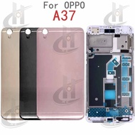 For OPPO A37 A37m Battery Back cover Housing LCD Front frame With Button