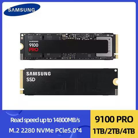 SAMSUNG 9100 Pro SSD 1TB 2TB 4TB NVMe M.2 2280 PCIe 5.0X4 Internal Solid State Drive for Laptop Mini