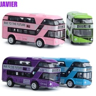 JAVIER Diecast Cars Toy Birthday Gift Gifts For Kids Doors Open Close Toy Vehicles City Tourist Car Car Bus Model Educational Toys Double Decker Bus