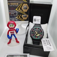 🔥G Shock Original Japan Set GA-2100TH-1AJF Rasta Color 🇯🇵🇯🇵