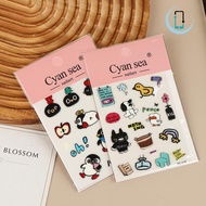 [AT] 1 Sheet 3D Epoxy Resin Transparent Decals Cute Penguin Dog Cartoon Jelly Relief Stier DIY Phone