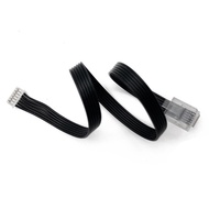 6p6c robot data cable - 6p pin, black parallel data cable