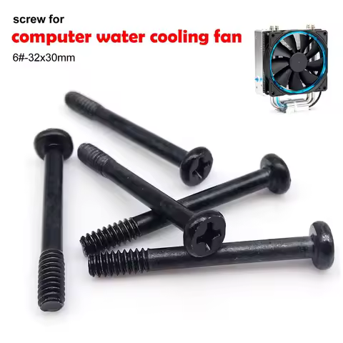 50pc 6#-32x30mm Long Phillips Flat Head Mount Screw Bolt For PC Case Video Card Cooler Radiator Wate
