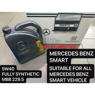( 100% ORIGINAL ) MERCEDES BENZ ORIGINAL EUROPE ENGINE OIL 5 LITRE SAE 5W40 5W-40 FULLY SYNTHETICMB 