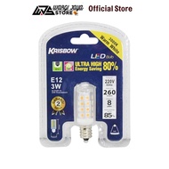 ACE Krisbow E12 3 watt 3000K Led Bulb - Warm White Bulb Indoor Outdoor Light Led Light Bulb