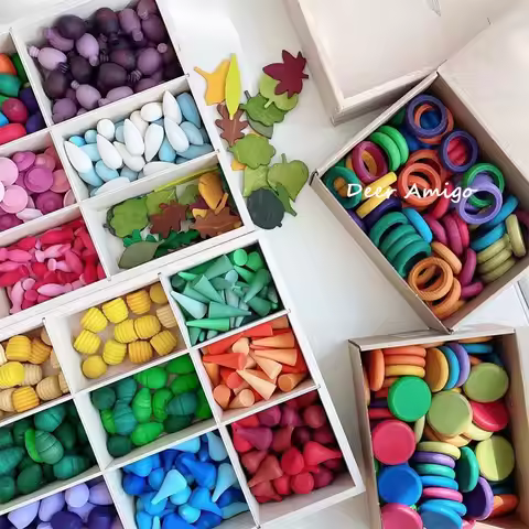 Mandala Loose Parts Play Materials Open Ended Toys Wooden Kids Imaginative Play Sustainable Montesso