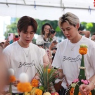 Thai drama Between Us BounPrem outfit loose cotton printed off-shoulder short-sleeved T-shirt泰剧Betwe