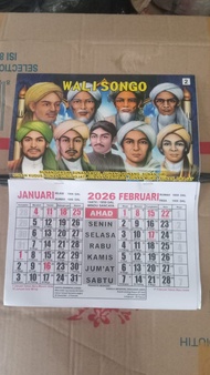 Kalender Dinding Meja Multisistem 2026 Terbaru Ukuran Mini Kecil Tanggung Besar Semi Jumbo 24 x 30 c