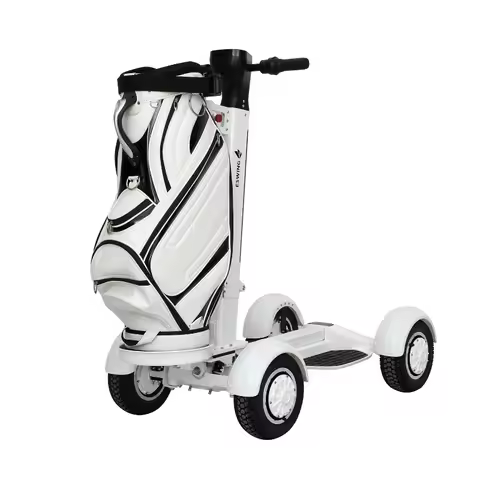 Cool Products 2000W Electric Golf Scooter with 4 Wheels White 10 Inch Tire Board Trolley