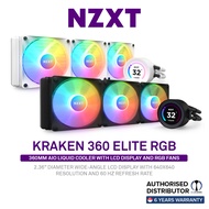 NZXT Kraken 360 Elite With 2.4" NZXT CORE RGB Fans [2 Color Options]