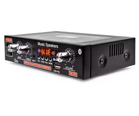 G30 Bluetooth Power Amplifier Digital Amplifier Bluetooth Sound Amplifier 2 Channel HIFi USB Audio A