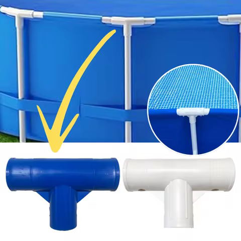 1/2/4PCS Rust Resistant Round Swimming Pool Frame T Joint Plastic Pipe Connector Replacement Fitting