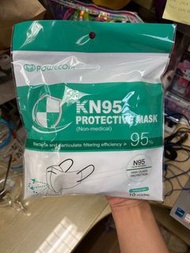 White Powecom KN95 Respirator Face Mask Surgical Mask Ear Loop White Mask 掛耳式外科防護白色口罩