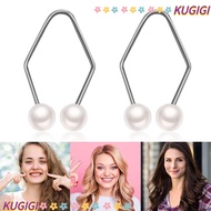 KUGIGI 1 Pair Dimple Maker for Cheeks, Alloy Easy to Wear Dimple Trainer, Pearl Facial Beauty Tools 
