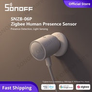 SONOFF SNZB-06P Zigbee Human Presence Sensor 5.8GHz Microwave Radar Zigbee 3.0 Motion Sensor Smart Detector Local Smart Scene Bring Light Support Sonoff Zigbee Hubs / Home Assistant / Alexa