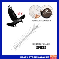 Bird and Pigeon Spikes Deterrent Anti Bird Stainless Steel Spike Strip Bird Scarer Repeller for Pige