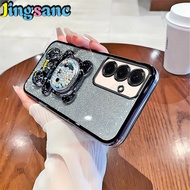 Jingsanc Casing For Samsung Galaxy S25+/S25 Plus Transparent Plating Gradient Glitter Phone Case Bea