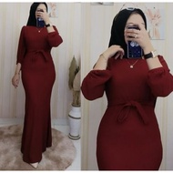 Lavina Mermaid Dress Crinkle Airflow Gamis Abaya