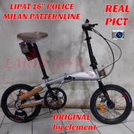 SEPEDA LIPAT POLICE MILAN BY ELEMENT 16 INCH  SEPEDA LIPAT 16 INCH MEREK POLICE MILAN