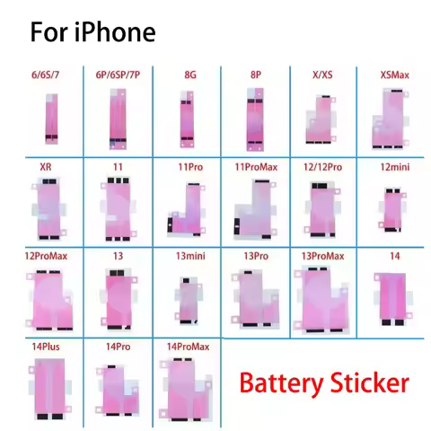 10pcs Battery Adhesive Sticker for iPhone SE2 SE2020 6 6S 7 8 Plus Max 3M Double Tape Pull Trip Glue