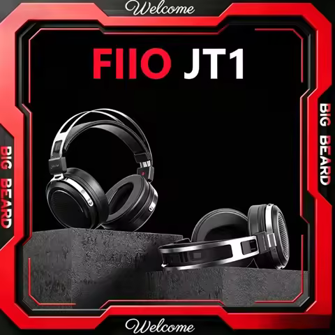 FiiO JT1 35mm Wired Studio Headphones With Mic HiFi Sound 50mm Driver For Recording And PC Gaming He