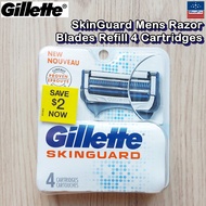 Gillette® SkinGuard Mens Razor Blades Refill 4 Cartridges ใบมีดโกน ยิลเลตต์ สำหรับผิวบอบบาง