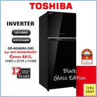 Toshiba AG66MA 661L Glass Door Refrigerator 5 Star Inverter Fridge Auto Ice Maker Peti Sejuk