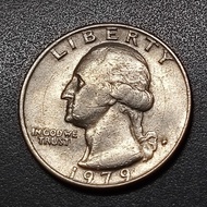 US Washington 1/4 Dollar Die Crack Error Coin 1979