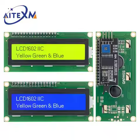 LCD1602 1602 LCD Module Blue/Yellow Green Screen 16x2 Character LCD Display PCF8574T PCF8574 IIC I2C