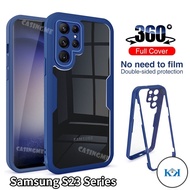KK Samsung S23Ultra 360 Transparent Casing For Samsung Galaxy S23 Ultra S22 S 23 Plus 5G S23Ultra S2