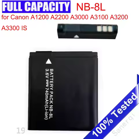 NB-8L NB 8L 740mAh 3.6V NB8L Battery For Canon PowerShot A3300 A3200 A3100 A3000 A2200 A1200 IS Came