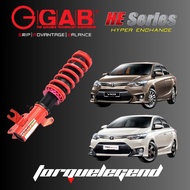 (Toyota Vios NCP 150/151 )GAB HE Series Adjustable Absorber High Low Bodyshift GAB Suspension Coilover)