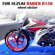17 inch RAIDER R150 Motorcycle Wheel Stickers for Suzuki Bike Rims Modification Accessories Waterpro