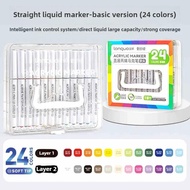 HOT LANGUO 240/9 Colors Direct Liquid Acrylic Paint Pens Brush Color Marker Pen for Painting Ceramic